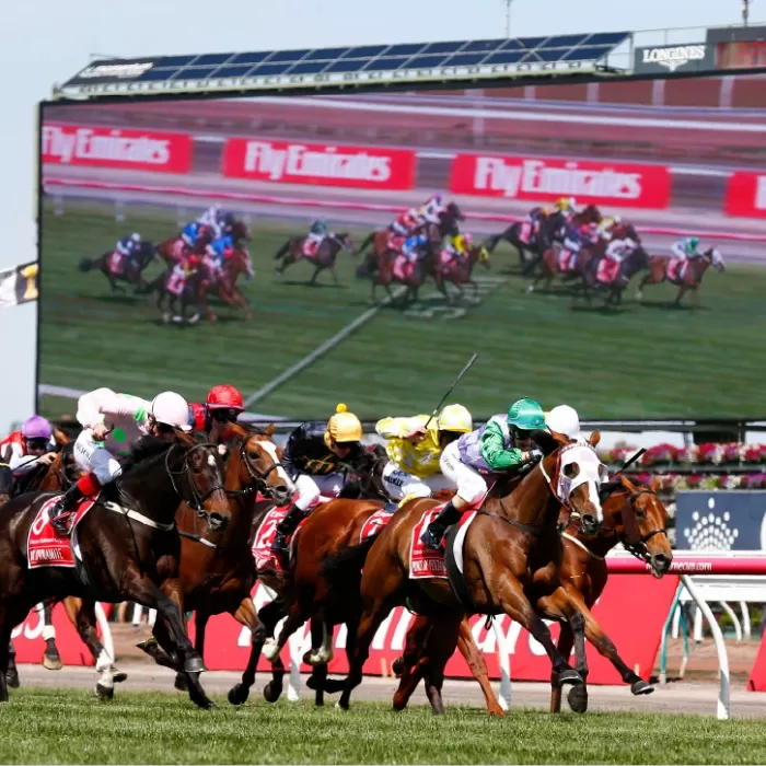 Michelle Payne leading the the race